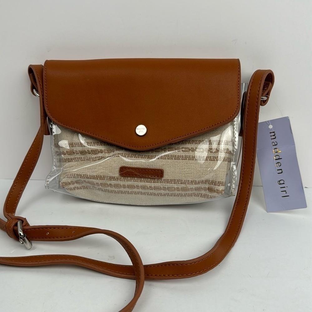madden girl shoulder crossbody bag Cognac